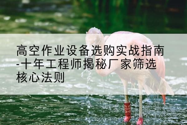 道真剪叉式升降机厂家-高空作业设备选购实战指南-十年工程师揭秘厂家筛选核心法则