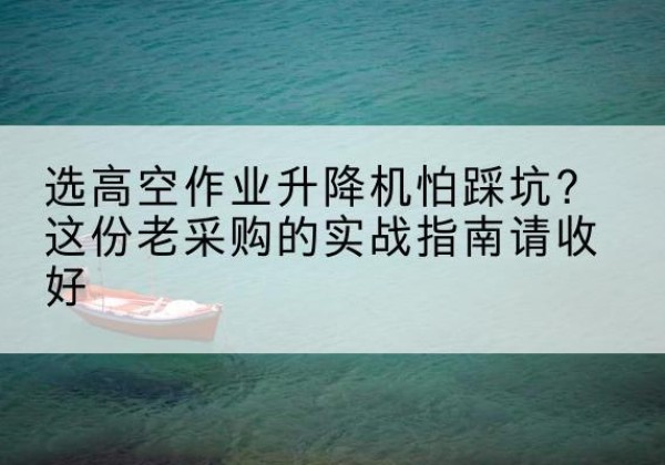道真高空作业升降机厂家推荐-选高空作业升降机怕踩坑？这份老采购的实战指南请收好